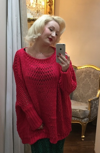 Loose Knit Rasberry