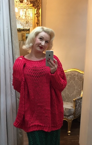 Loose Knit Rasberry
