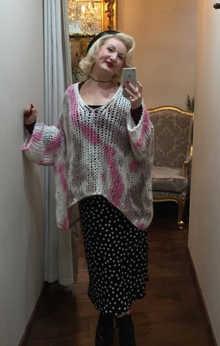 Vintage Dye Knit Cerise