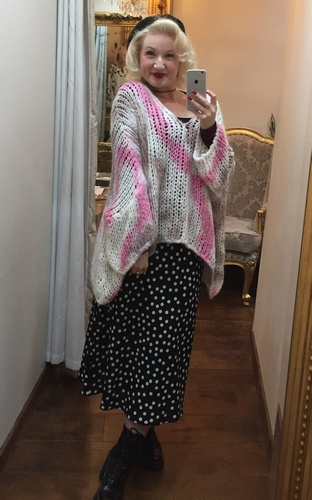 Vintage Dye Knit Cerise