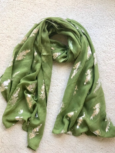 Fern print Scarf Apple Green