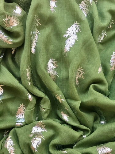 Fern print Scarf Apple Green
