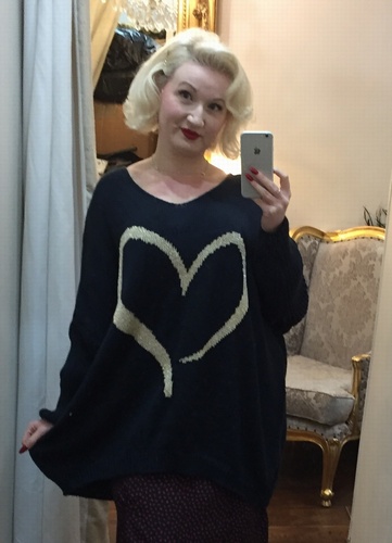 Joy Heart Jumper Navy