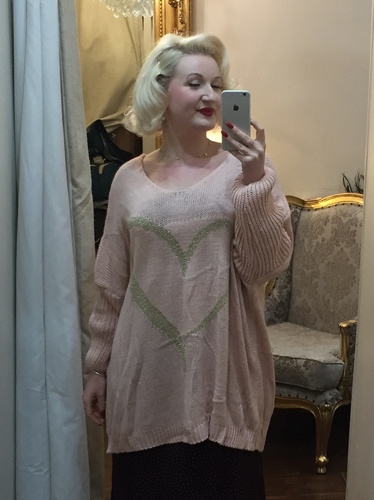 Joy Heart Jumper Pink
