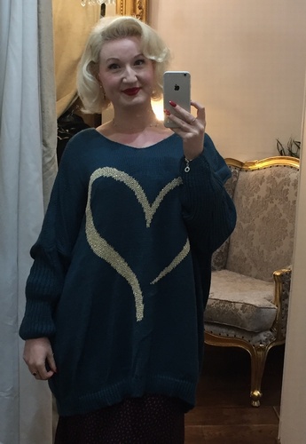 Joy Heart Jumper Teal