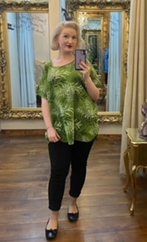 Lin Leaf Tee Green
