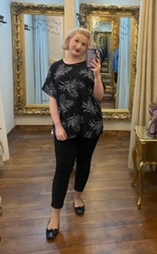 Lin Leaf Tee Black