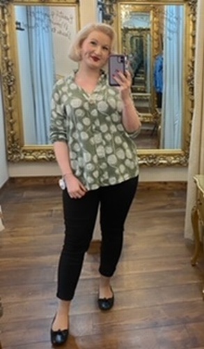 Linen Spot Top khaki