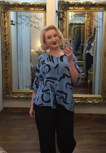 Lesy Print Pocket Blue