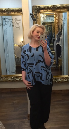 Lesy Print Pocket Blue