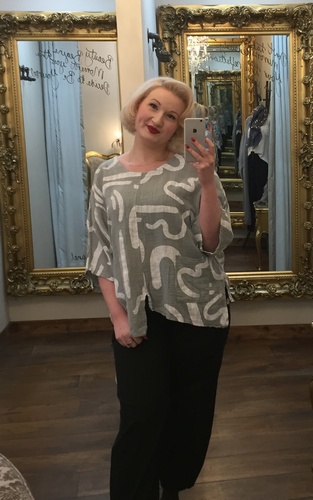 Lesy Print Pocket Grey