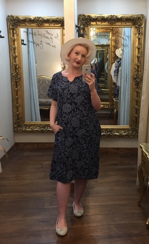 Lin Laura Dress Navy