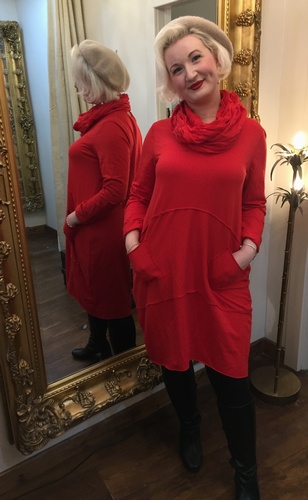 Scarf Dress Red