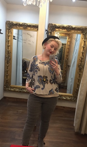 Necklace Top Beige