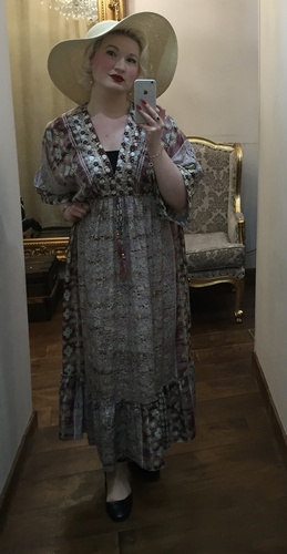 Indian Silk Dress Purple & Blue