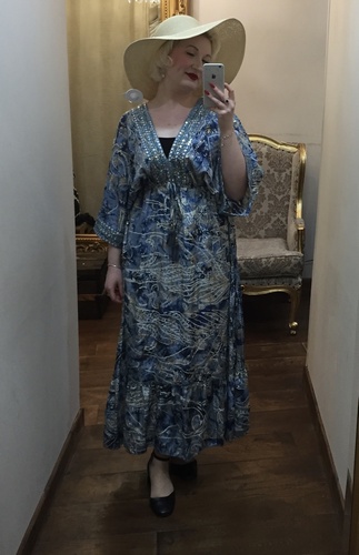 Indian Silk Dress Blue