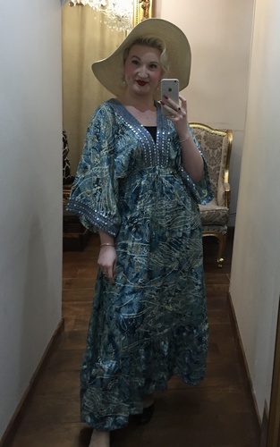 Indian Silk Dress Turquoise