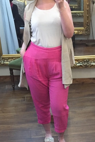 Linen Trousers Cerise
