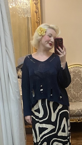 Layering Knit In Navy