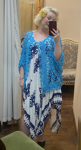 One Button Cardi Turquoise