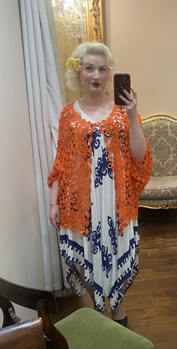 One Button Cardi Orange