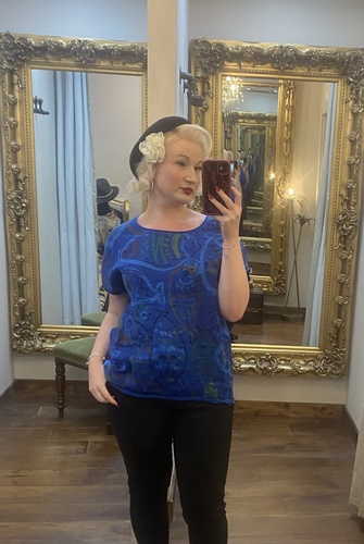 Pipi Print Tee Electric Blue