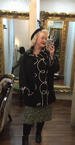 Lin Pattern Coat Black