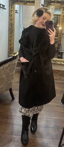 Lin Faux Fur W/Coat Black