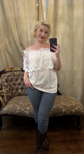 Bardot Top White