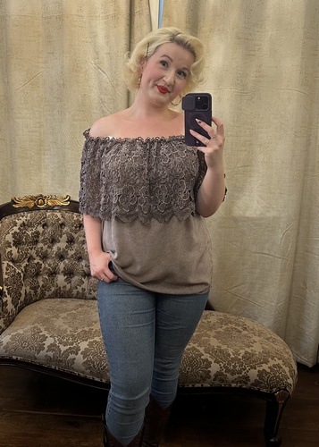 Bardot Top Brown