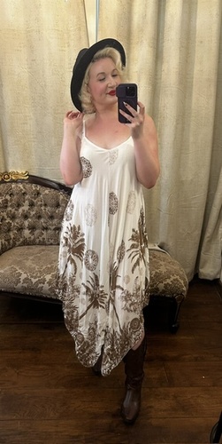 Leaf Dress Brown