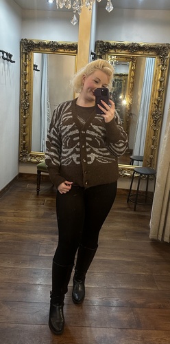 Zebra Knit Brown/Grey
