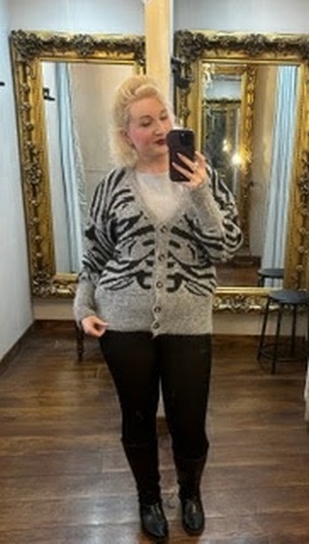 Zebra Knit Brown/Grey