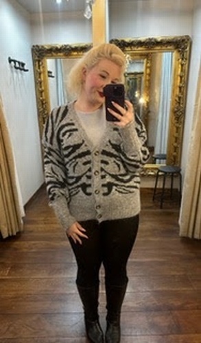 Zebra Knit Brown/Grey