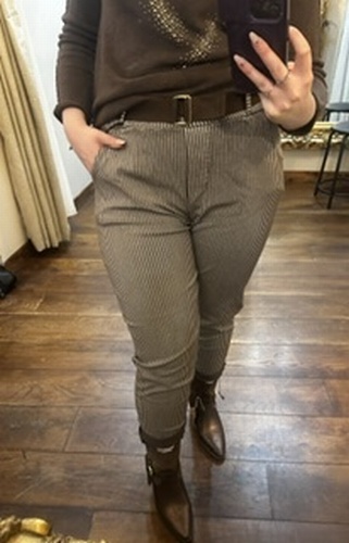 Mem Stripe Trousers Light Brown