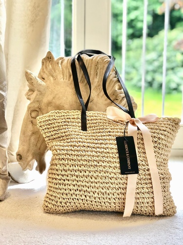 Raffia Weave Tote Bag Blonde