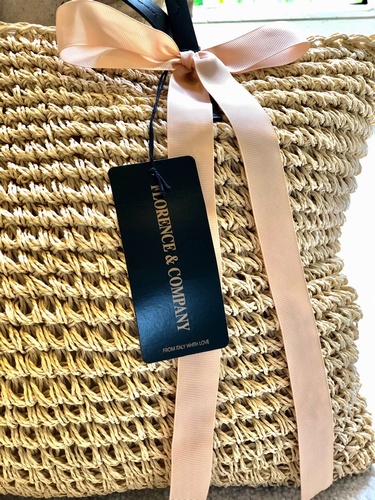 Raffia Weave Tote Bag Blonde