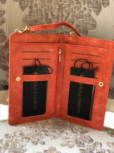 Cross Over Body  Phone Purse Burnt Orange