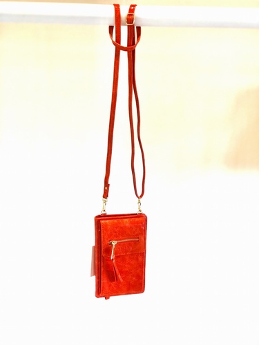 Cross Over Body  Phone Purse Burnt Orange