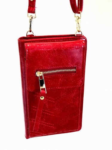 Cross Over Body  Phone Purse  Red