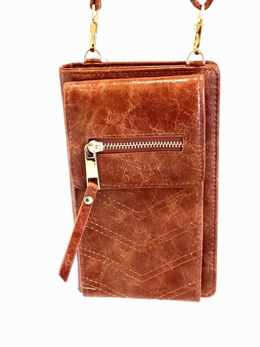 Cross Over Body  Phone Purse  Brown