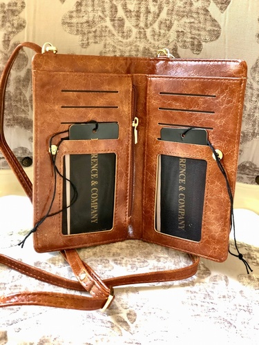 Cross Over Body  Phone Purse  Brown