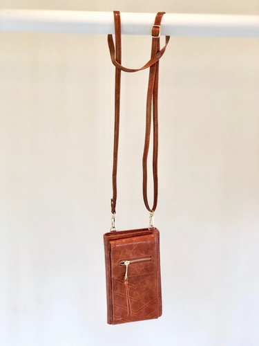 Cross Over Body  Phone Purse  Brown
