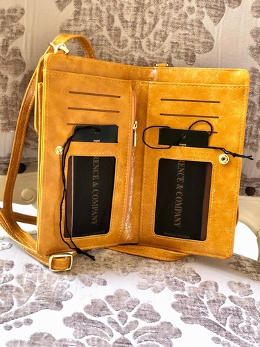 Cross Over Body  Phone Purse Spice Yellow