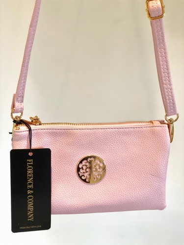 Designer Inspired Cross Over Body Purse  Baby Pink