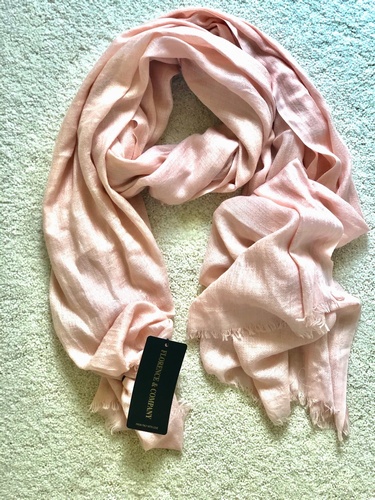 Hessian Slub Scarf Blush