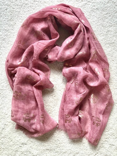 Faded Elephant Scarf Rose Pink