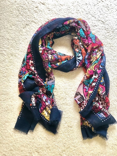 Cartoon Cats Navy Trim
