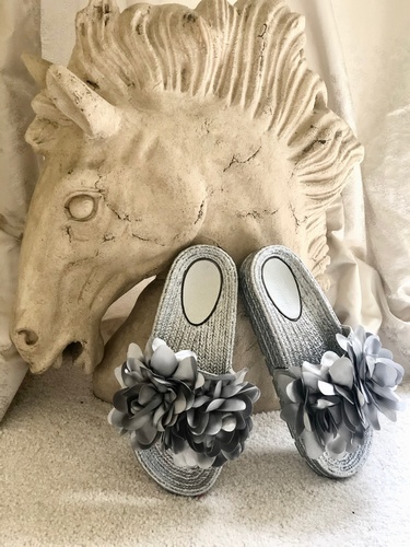 Big Flower Slider Silver