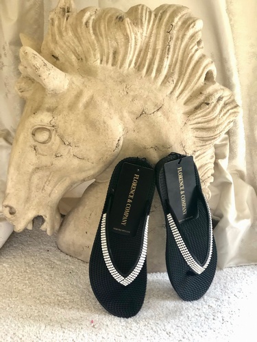 Jewel Flip Flop  Black